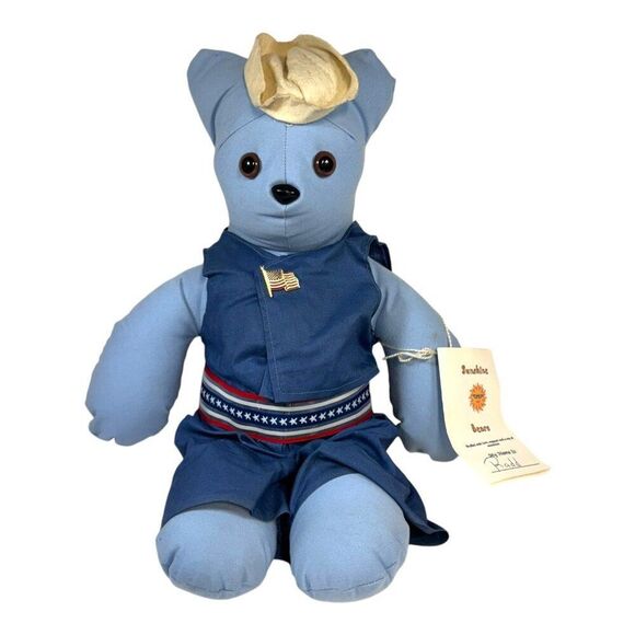 Sunshine Bears Plush "Radd" Blue Teddy Star-Spangled Sailor Boy Outfit & Tag - Picture 1 of 5
